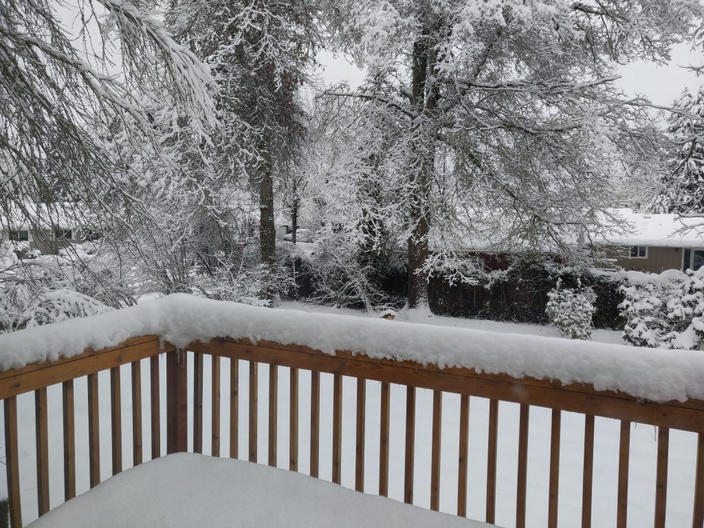 Snow from my balcony at home.