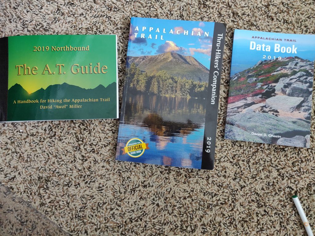 Guide Books I'm using for planning the hike.